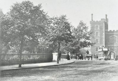 兰贝斯桥：1897年与兰贝斯宫接近道路 作者 英国摄影师