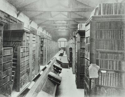 图书馆，锡安学院，维多利亚堤防，伦敦金融城，1885年 作者 英国摄影师
