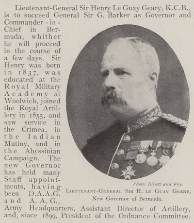 百慕大新任州长H Le Guay Geary中将 作者 英国摄影师