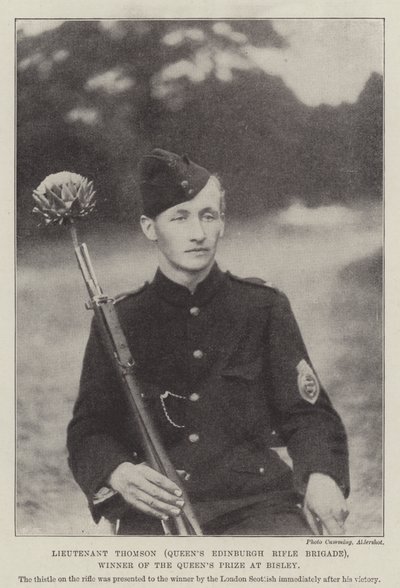 Thomson中尉（Queens Edinburgh Rifle Brigade），Bisley女王奖得主 作者 英国摄影师