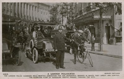 伦敦警察。明信片于1913年7月4日寄出。 作者 英国摄影师
