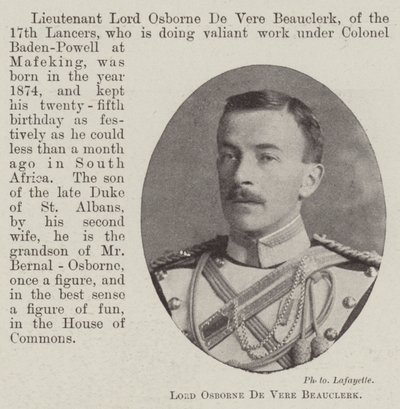 Lord Osborne De Vere Beauclerk 作者 英国摄影师