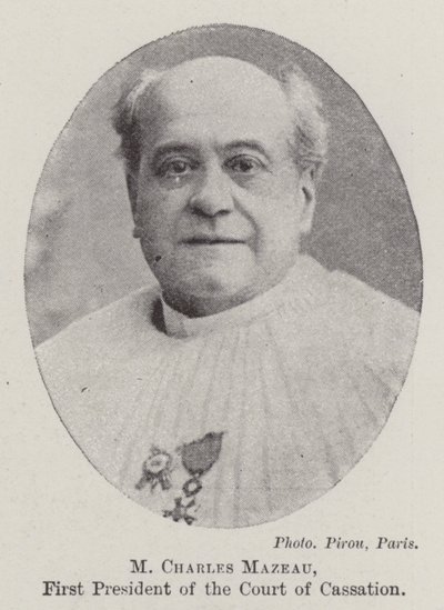 M Charles Mazeau，最高法院第一任总统 作者 英国摄影师