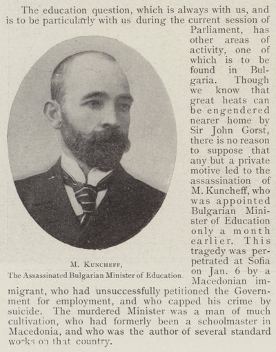 被暗杀的保加利亚教育部长M Kuncheff 作者 英国摄影师