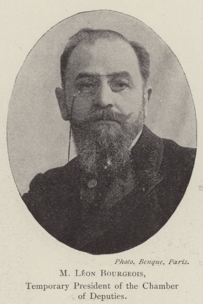 M Leon Bourgeois，众议院临时主席 作者 英国摄影师
