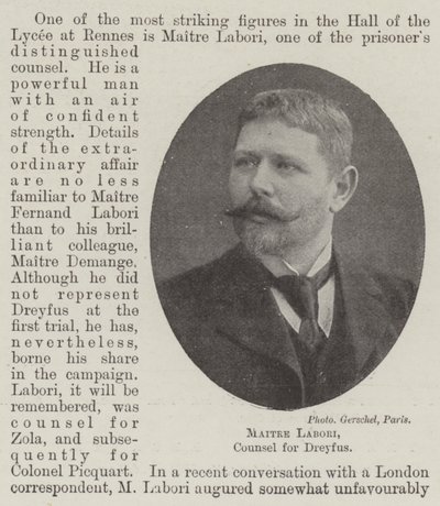 Master Labori，Dreyfus律师 作者 英国摄影师