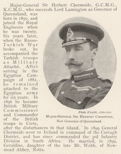 昆士兰州新任州长Herbert Chermside少将 作者 英国摄影师
