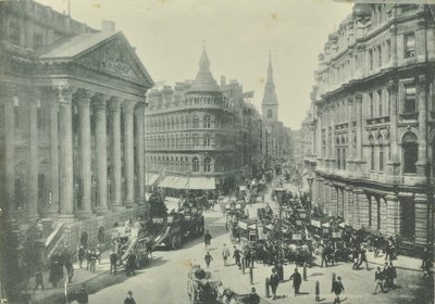 来自Mansion House的Mappin和Webb，Cheapside，西边，伦敦金融城，1890年 作者 英国摄影师
