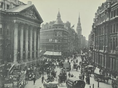 来自Mansion House的Mappin和Webb，Cheapside，西边，伦敦金融城，1895年 作者 英国摄影师