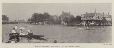 Marlow Regatta，高级少年双桨决赛 作者 英国摄影师