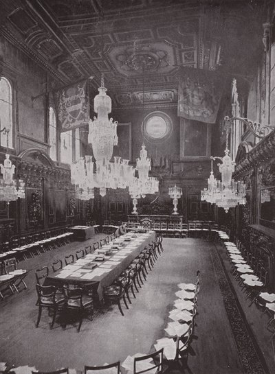 Mercers Hall，为Livery会议做准备 作者 英国摄影师
