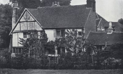 位于白金汉郡Chalfont St Giles的米尔顿小屋，他在伦敦瘟疫期间曾住在这里（黑白照片）。 作者 英国摄影师