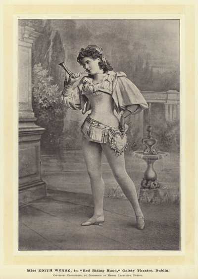 Edith Wynne小姐，都柏林欢乐剧院红帽 作者 英国摄影师