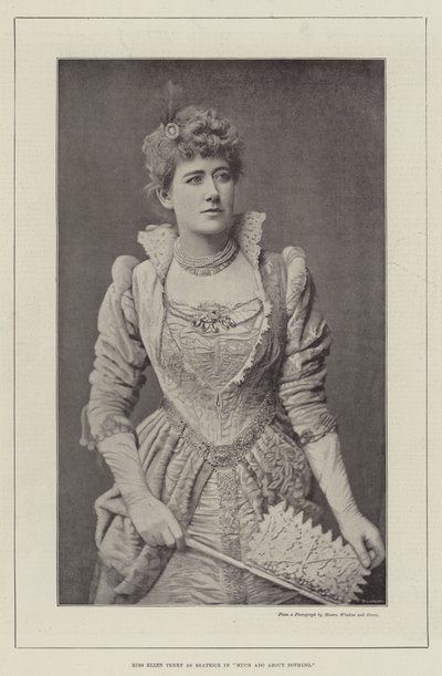 Ellen Terry小姐作为Beatrice在Ado关于什么都没有 作者 英国摄影师