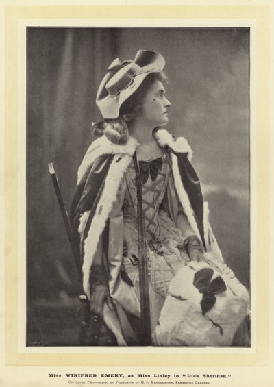 Winifred Emery小姐，作为Dick Sheridan的Linley小姐 作者 English Photographer