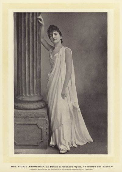 Mlle Sigrid Arnoldson，在Gounods Opera，Philemon和Baucis担任Baucis 作者 English Photographer
