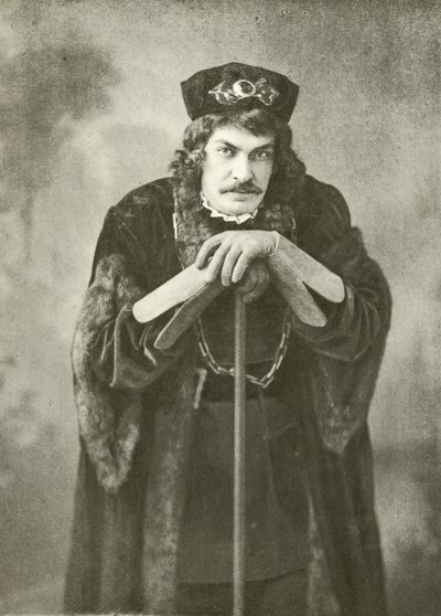 Arthur Bourchier先生饰演Jaques（雕刻） 作者 英国摄影师