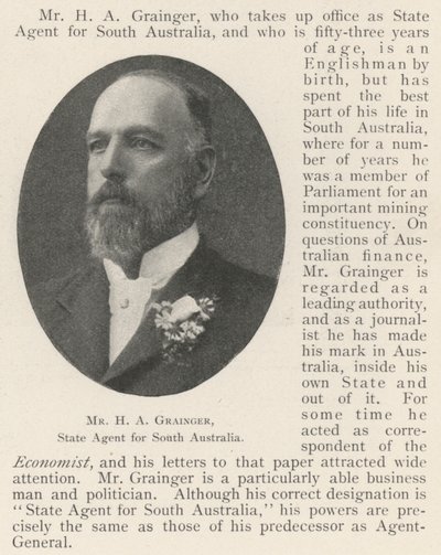 南澳大利亚州代理人HA Grainger先生 作者 英国摄影师