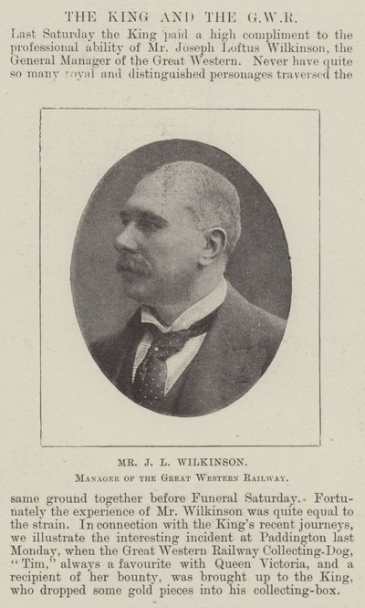 大西部铁路经理JL Wilkinson先生 作者 英国摄影师