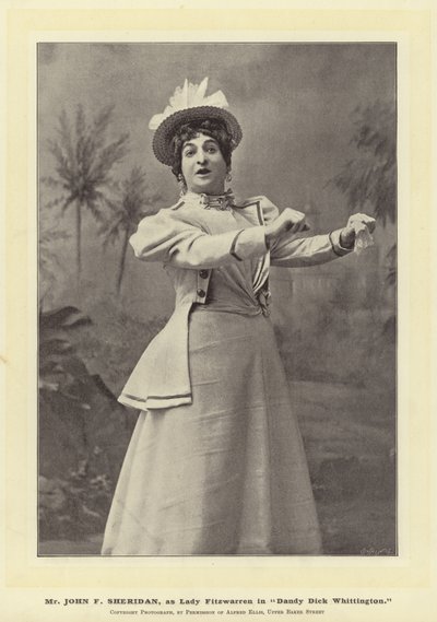 John F Sheridan先生，在Dandy Dick Whittington担任Lady Fitzwarren 作者 English Photographer