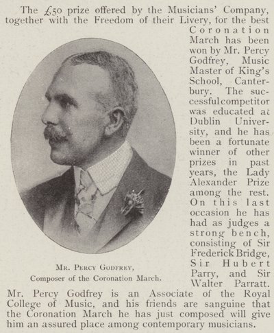Percy Godfrey先生，加冕三月的作曲家 作者 英国摄影师