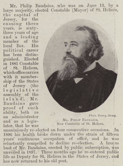 St Heliers新警员Philip Baudains先生 作者 英国摄影师