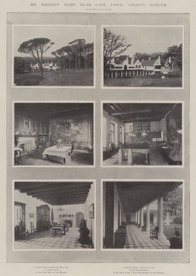 Rhodes Home先生在开普敦附近，Groote Schuur 作者 英国摄影师