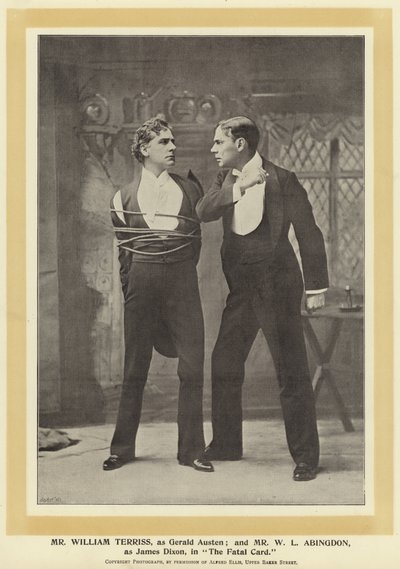 William Terriss先生，Gerald Austen先生;以及詹姆斯·迪克森在致命卡片中的艾宾顿先生 作者 English Photographer