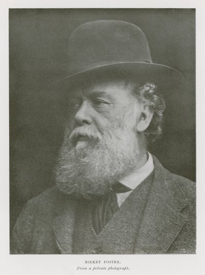 英国艺术家Myles Birket Foster（黑白照片）。 作者 英国摄影师