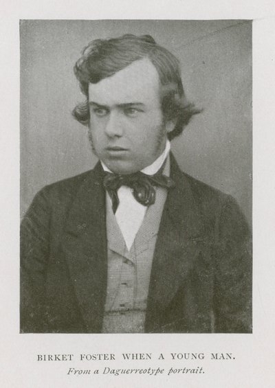 英国艺术家Myles Birket Foster，年轻时（黑白照片）。 作者 英国摄影师