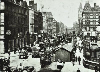 新桥街，寻找Ludgate马戏团，伦敦金融城，1890年 作者 英国摄影师