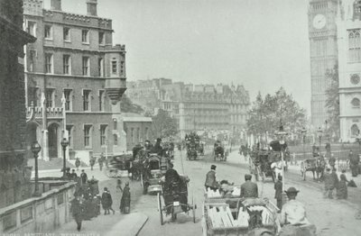 议会广场，威斯敏斯特LB：广阔的避难所，寻找议会广场，1896年 作者 英国摄影师