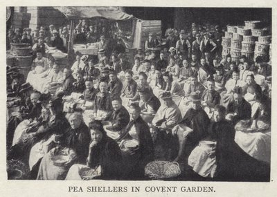 豌豆shellers在伦敦考文特花园 作者 英国摄影师