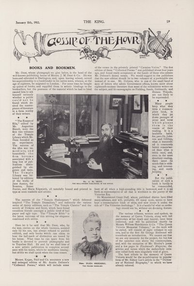 Portrait of Mr J M Dent, the well-known publisher in his office (b/w photo) 作者 英国摄影师