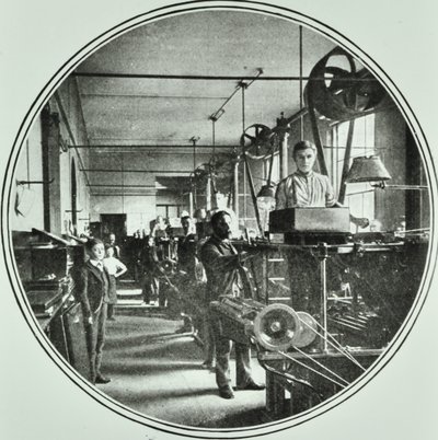 印刷部门，英格兰银行，Threadneedle街，伦敦金融城，1890年 作者 英国摄影师