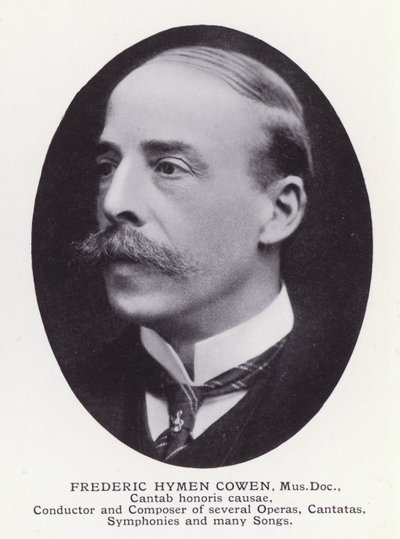 伦敦的知名人士。Frederic Hymen Cowen（黑白照片 作者 英国摄影师