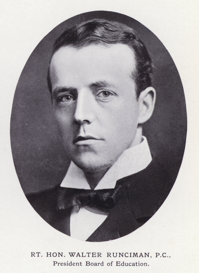 伦敦杰出人物：Rt Hon Walter Runciman（黑白照片） 作者 英国摄影师