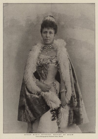 Queen Maria Cristina，西班牙摄政王 作者 英国摄影师