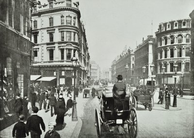 维多利亚女王街，1890年从伦敦市皇后街向东看 作者 英国摄影师