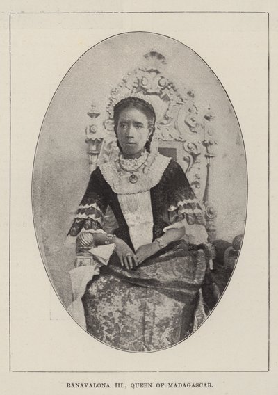 Ranavalona III，马达加斯加女王 作者 英国摄影师