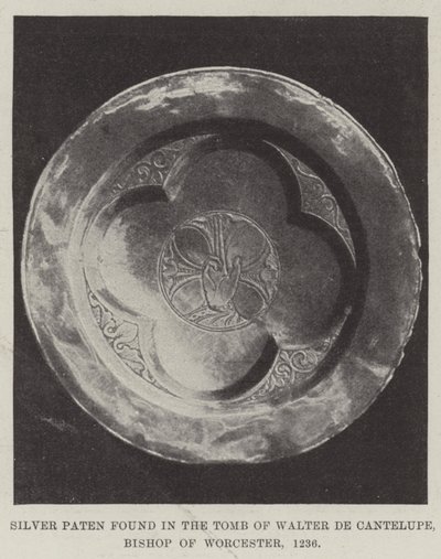 银牌专利发现于1236年伍斯特主教沃尔特德卡斯特鲁佩墓 作者 英国摄影师