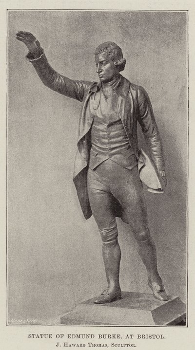 Edmund Burke雕像，在布里斯托尔，J Haward托马斯，雕刻家 作者 英国摄影师