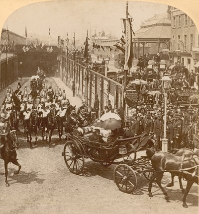 Queen Victorias Diamond Jubilee的立体印刷品 作者 English Photographer