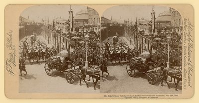 Queen Victorias Diamond Jubilee的立体印刷品 作者 英国摄影师