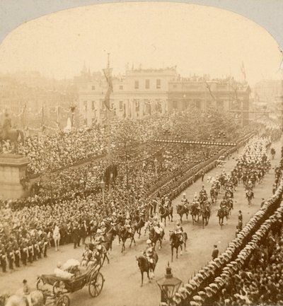 Queen Victorias Diamond Jubilee的立体印刷品 作者 English Photographer