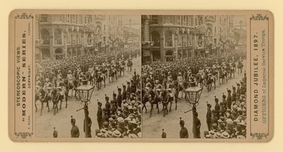 1897年6月28日，Queen Victorias Diamond Jubilee的立体印刷品 作者 英国摄影师