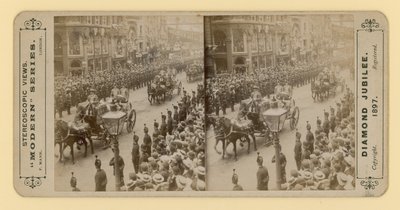 1897年6月28日，Queen Victorias Diamond Jubilee的立体印刷品 作者 英国摄影师