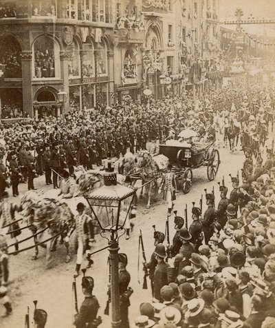 1897年6月28日，Queen Victorias Diamond Jubilee的立体印刷品 作者 英国摄影师