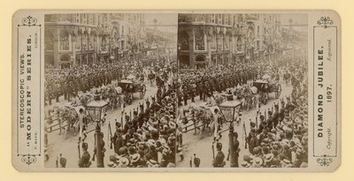 1897年6月28日，Queen Victorias Diamond Jubilee的立体印刷品 作者 英国摄影师