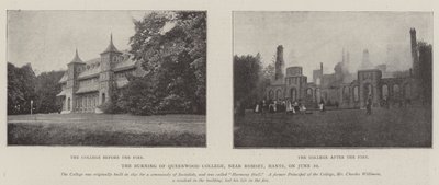 6月10日，在Hants的Romsey附近的Queenwood学院的燃烧 作者 英国摄影师